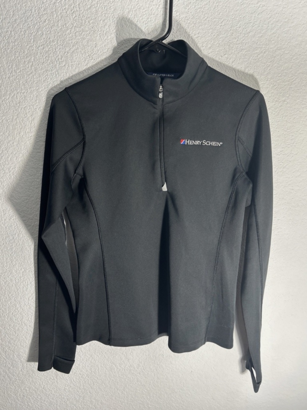Cutter & Buck Pullover Quarter Zip Women’s Small Black Golf Henry Schein